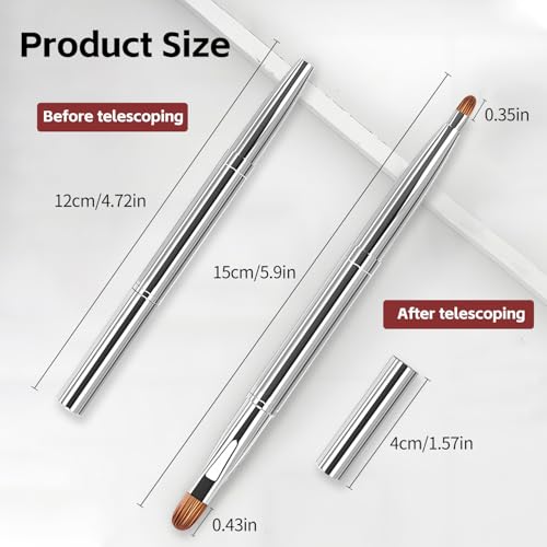 Dual Ended Retractable Lip Brush - Versatile Makeup Tool