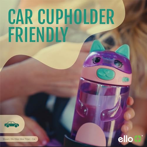 Ello Ellies 16oz Kids Water Bottle - BPA-Free, Leakproof, Animal Design