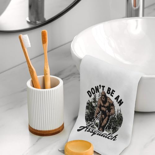 Bigfoot Kitchen Towels - Funny Sasquatch Dish Towels, 16x24