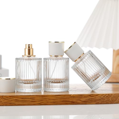 50ml Glass Perfume Spray Bottle, Leak-Proof Travel Mist Atomizer - 3 Pack