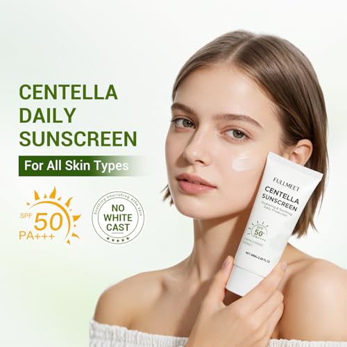 FullMeet Centella Calming Sunscreen SPF50 PA++++, Matte Moisturizing Face Sun