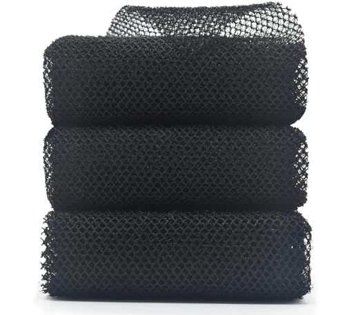 3-Piece African Exfoliating Bath Sponge Set - Mesh Body Scrubber