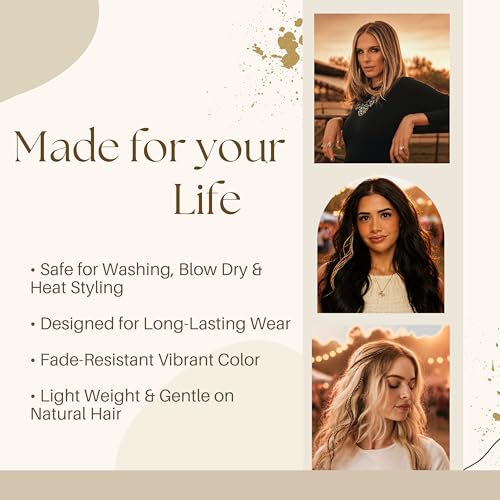 21 Natural Color Hair Extensions ? 9¡±?14¡± Long ? DIY Rooster Kit with 20 Micro-Link Beads ? 100% Real Feathers ? Eye-Catching Boho Style