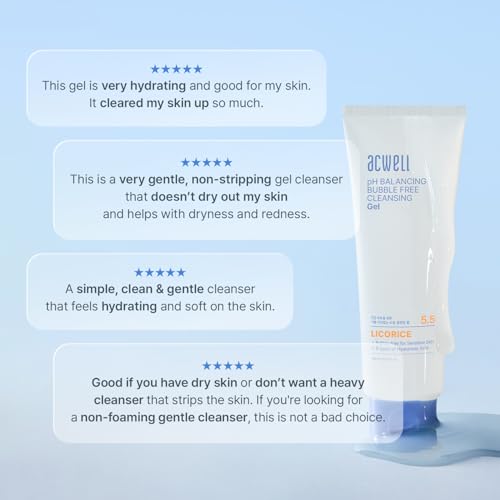 ACWELL pH Balancing Bubble-Free Hydrating Facial Cleanser with Hyaluronic Acid