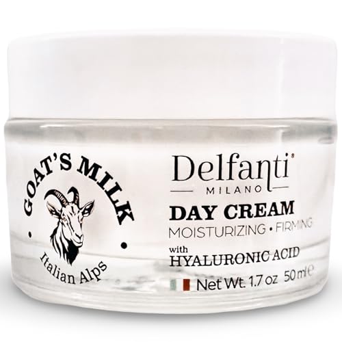 Delfanti-Milano Goat's Milk & Hyaluronic Acid Day Cream - Moisturizing Face & Neck Lotion from Italy