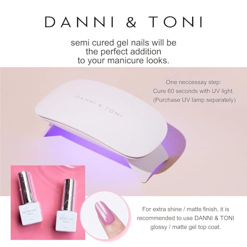 DANNI & TONI Garnet Gaze Gel Toenail Strips - Cat Eye Pedicure Wraps