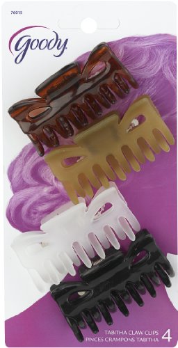 Goody Classics Medium Claw Hair Clips - Assorted Colors (12 Count)