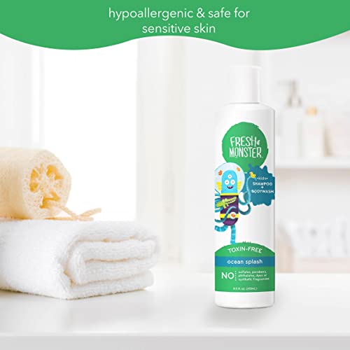 Fresh Monster 2-in-1 Kids Shampoo & Body Wash - Ocean Splash, 8.5 oz