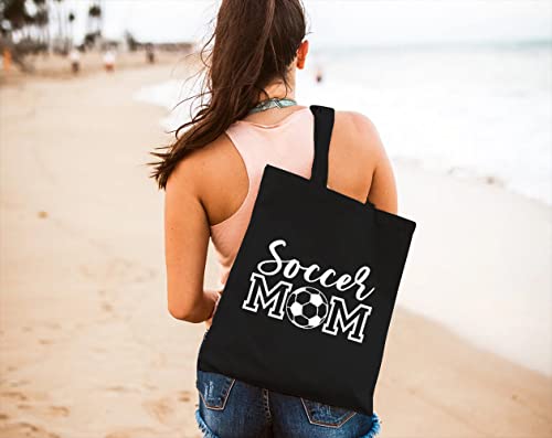 Soccer Mom Canvas Tote Bag - Reusable Grocery Shopping Bag