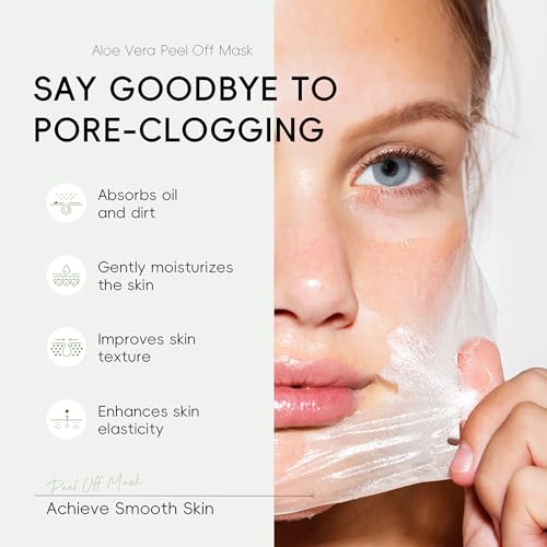 Aloe Vera Charcoal Peel Off Cleansing Mask - Hydrating & Soothing