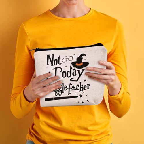 Funny Not Today Makeup Bag - Magic Wizard Cosmetic Bag for Women