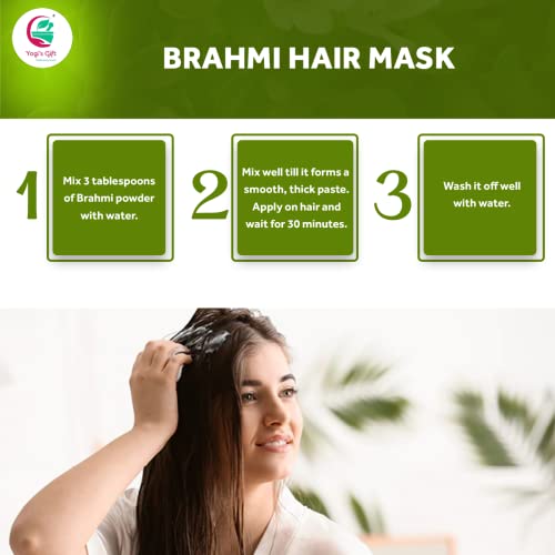 Yogi's Gift Brahmi Powder for Hair Growth - Bacopa Monnieri, 8 oz