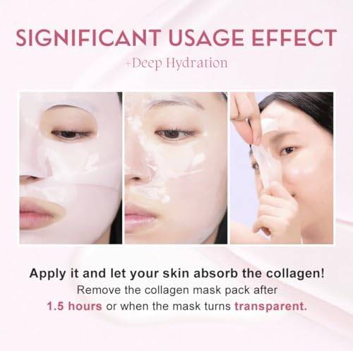BEAUTIVANA Deep Collagen PDRN Pink Gel Face Mask 36g Hydrating Skin Treatment