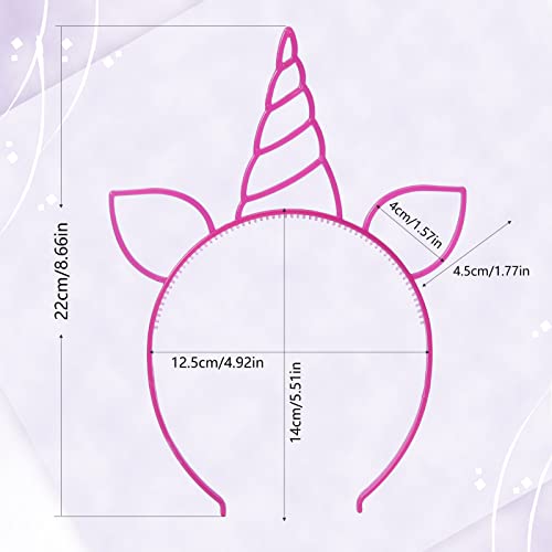 ZIRICHER 12pcs Glow in the Dark Unicorn Headbands for Girls