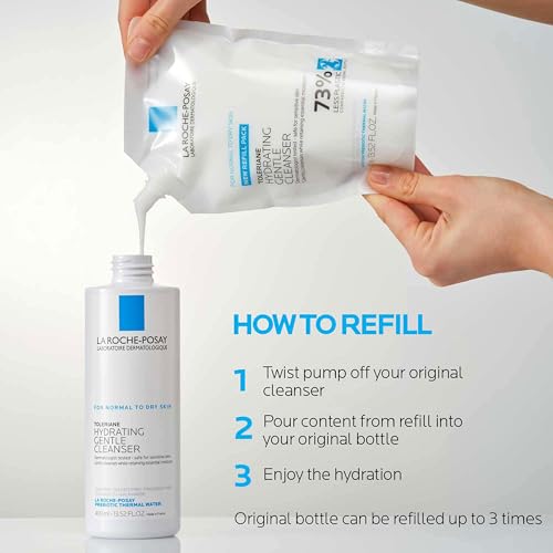 La Roche-Posay Toleriane Hydrating Gentle Facial Cleanser 13.52 Fl Oz - with Niacinamide