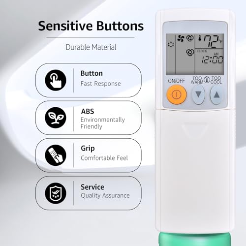 Mitsubishi Mr Slim Mini Split AC Remote Control - Fahrenheit Display