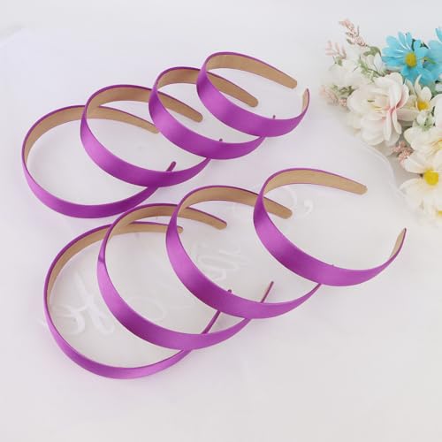 Ondder 16 Pack Purple Satin Headbands for Women & Girls Non-Slip Hair Accessories - Red Variation