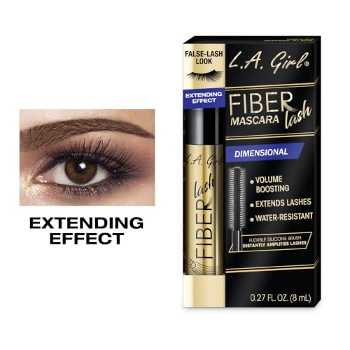 L.A. Girl Fiber Lash Mascara - Intense Black, Long-Lasting Volume & Length