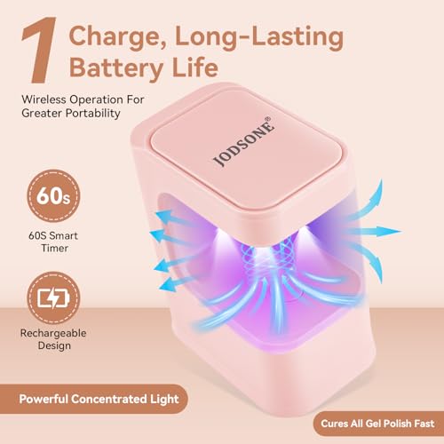 JODSONE Square Nail Tips Gel Nail Kit with Mini UV Lamp - 480PCS