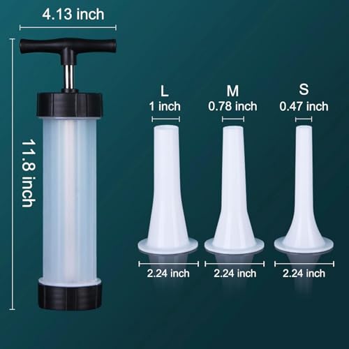 Vugyue Sausage Filling Machine with 3 Tubes - Easy Homemade Sausage Maker