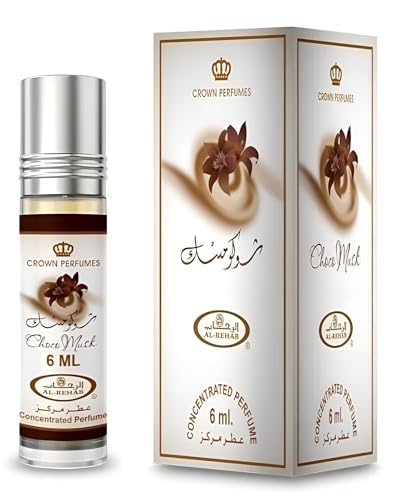 Al-Rehab Choco Musk Unisex Perfume Oil 6ml Roll-on Pack of 2 – Chocolate & Vanilla Scent