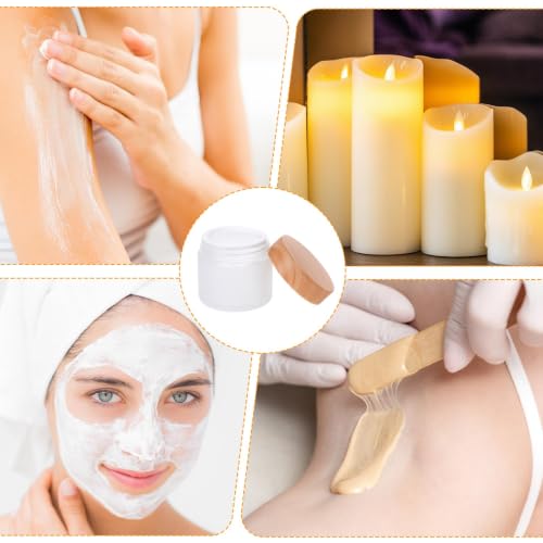 6Pcs Clear Glass Lotion Cream Jars, 60ml Refillable Containers
