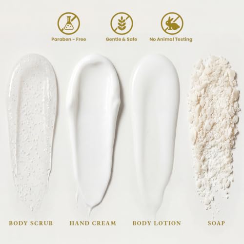 BODY & EARTH 4-Piece Vanilla Spa Gift Set for Women - Moisturizing Body Care