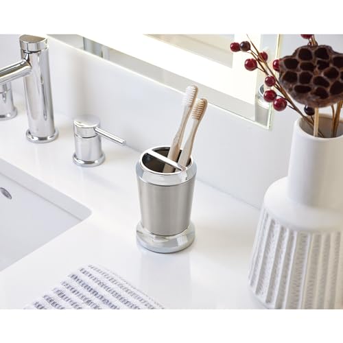 iDesign Preston Stainless Steel Toothbrush Holder - 3" x 3" x 4.5"