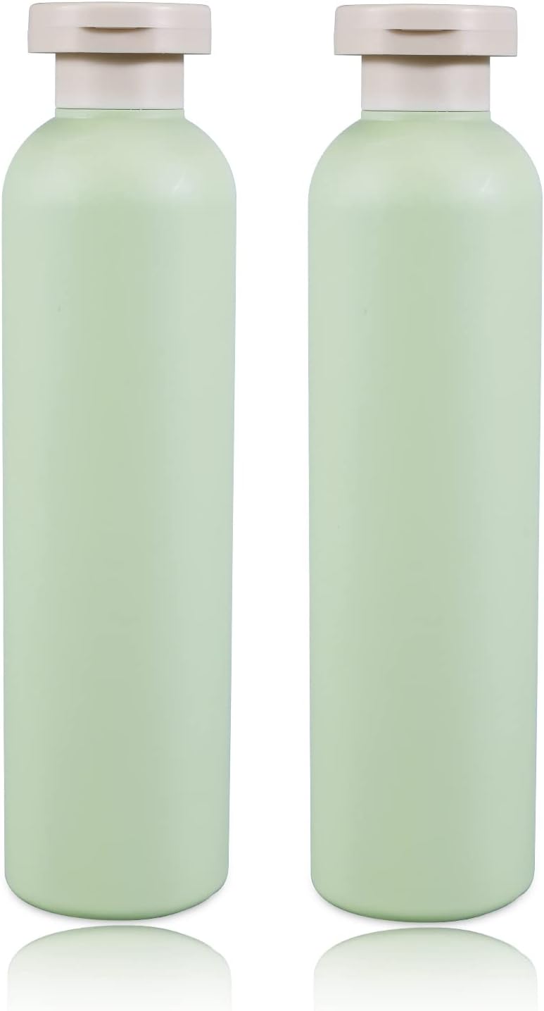 Refillable 8.8oz Squeeze Bottles - Plastic Travel Containers for Creams, Lotions & Shampoo | 2-Pack
