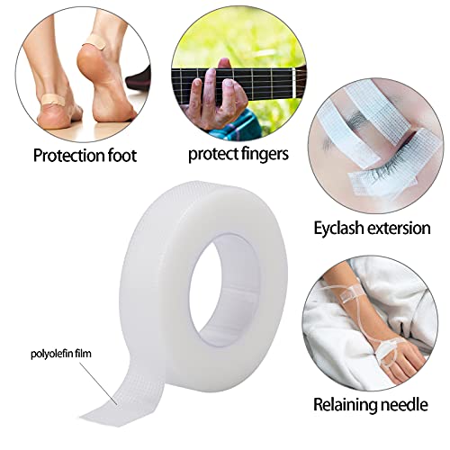 BTYMS 20 Rolls PE Micropore Medical Tape for Eyelash Extensions, 0.5" x 10yd