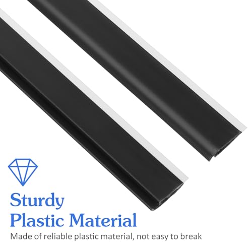 MAGICLULU 2-Pack Dustpan Edge Replacement Strips - 11.4 Inch Plastic Lip for Efficient Cleaning