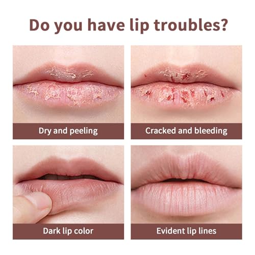 3PCS Honey Tinted Lip Balm Set - Hydrating Color in Black, Nude & Pink