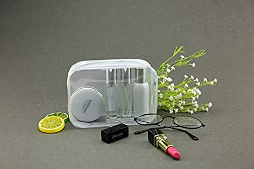BEFORYOU 6 Pack Small Clear Toiletry Bags - TSA Approved Travel Pouch, White
