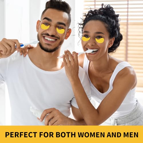 Souwixlum 7.15oz Gold Under Eye Patches for Dark Circles & Puffiness - 70PCS