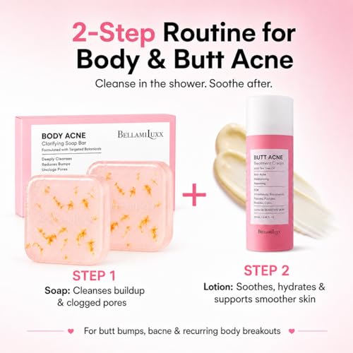 BellamiLuxx Tea Tree Body Acne Soap Bar for Bumps & Folliculitis