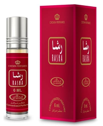 Al-Rehab Rasha Concentrated Perfume Rollerball for Women 0.2oz Pack of 2