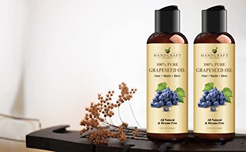 Handcraft Blends Grapeseed Oil 4 Fl Oz - Pure Natural Skin & Hair Moisturizer