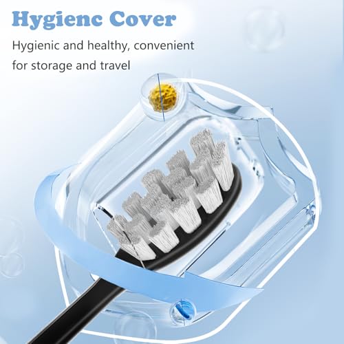 10-Pack Replacement Brush Heads for Suri Electric Toothbrush - Black