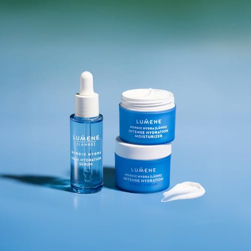 Lumene Nordic Hydra Intense Hydration Moisturizer - 1.7 Fl Oz | Lightweight Face Cream with Triple Hyaluronic Acid for All Skin Types