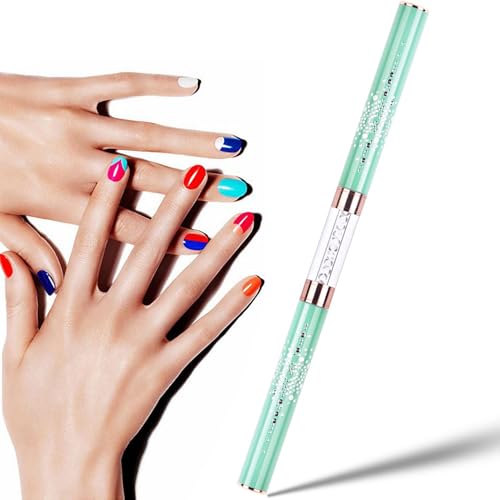 Ycyan Dual-ended UV Gel Nail Brush Set with Rhinestone Handle