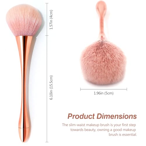 Kootinn Super Large Mineral Powder Brush Set - 2 Pcs for Makeup