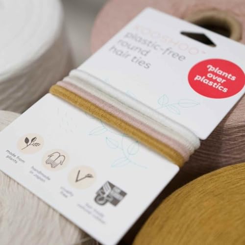 Kooshoo Eco-Friendly Hair Ties for Women | Plant-Based, No-Snap Design