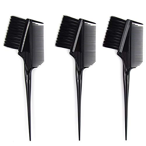 Emperor Hair Dye Brushes Set - 3 Angled Tint Brushes with Combs