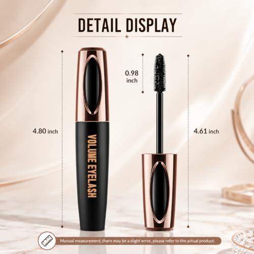 4D Silk Fiber Mascara - Waterproof & Smudge Proof, 4 Packs