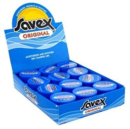 Savex Original Lip Balm 0.25 oz Pack of 12 - Moisturizing Lip Care