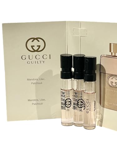 Gucci Guilty Eau De Parfum Spray Samples for Women - Set of 3 (1.5 ml each)