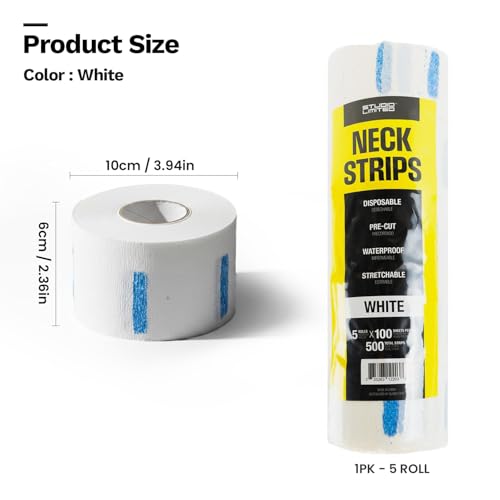 Studio Limited Disposable Barber Neck Strips - 1000 Count Paper Rolls