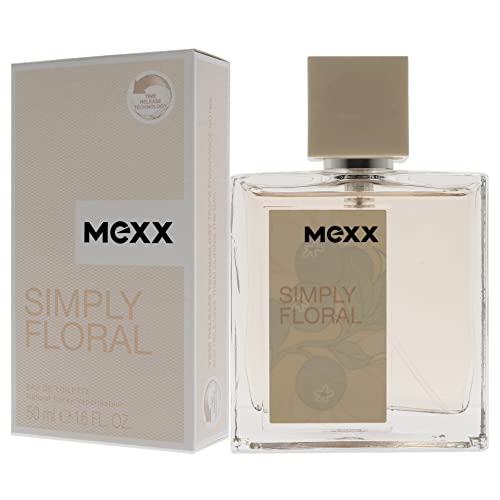 Mexx Simply Floral Eau de Toilette Spray - Long-Lasting Fragrance for Women, 1.6 Fl Oz