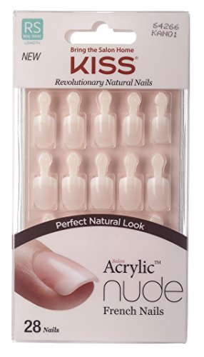 KISS Salon Acrylic Nude, 28 Count (Pack of 2)