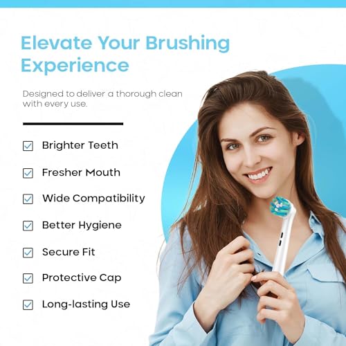 Replacement Toothbrush Heads for Oral-B Electric Toothbrushes (4 Pack)